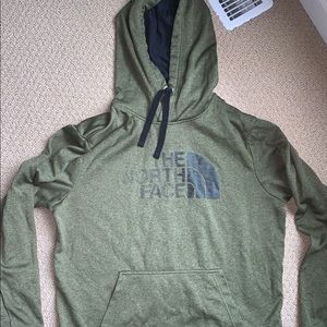 Men’s Northface green sweatshirt
